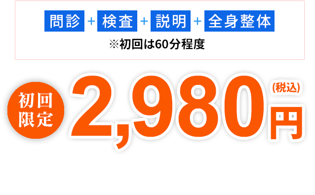1日限定3名様初回2980円